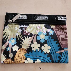 LESPORTSAC Tiki Hawaiian Design Cosmetic Bag